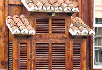 Patio posterior. Detalle de la destiladera