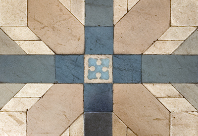 Antiguo comedor. Mosaico del piso